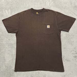 Carhartt T Shirt Mens M Brown Duck Graphic Short Sleeve Crew Neck Pocket Tee